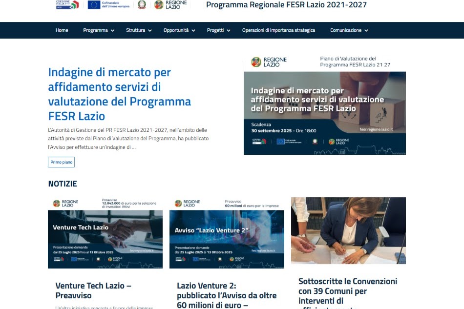 Fonte: Regione Lazio 