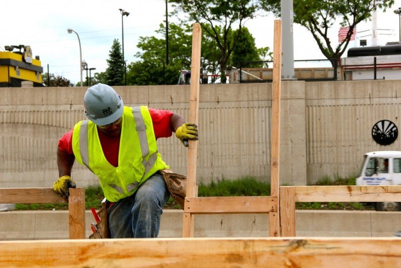 Worker at Garfield